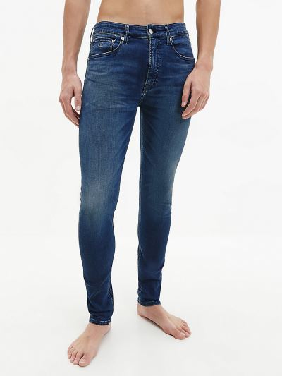 Calvin Klein Ruhák HU158560 | Calvin Klein Skinny Férfi Farmernadrág Sötét Kék